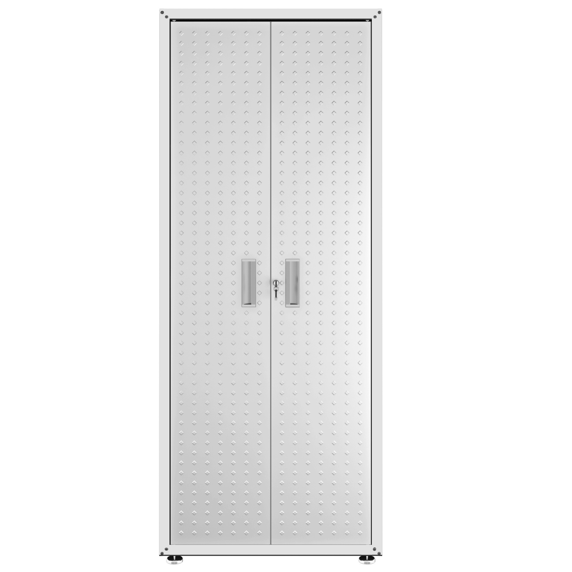 Manhattan Comfort, Fortress Tall Garage Cabinet in White, Height 74.8 in, Width 30.3 in, Color White, Model# 1GMCF